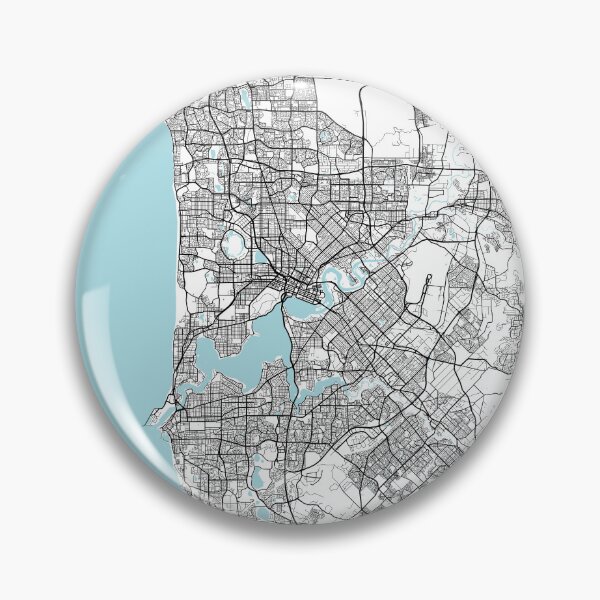 Item preview, Perth City Map of Australia - Circle designed and sold by deMAP.