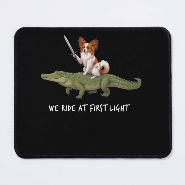 Item preview, We Ride at First Light Funny Papillon Crocodile Dog Lover designed and sold by TerryConnells.