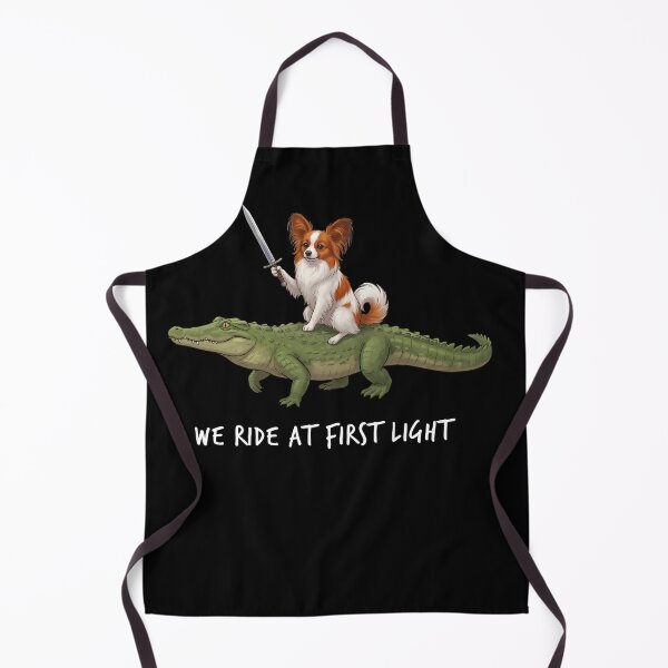 Item preview, We Ride at First Light Funny Papillon Crocodile Dog Lover designed and sold by TerryConnells.