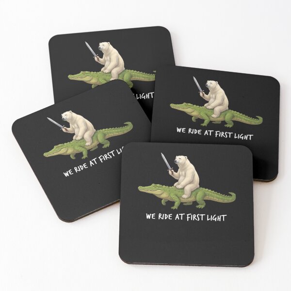 Item preview, We Ride at First Light Funny Polar Bear Crocodile Animal Lover designed and sold by TerryConnells.