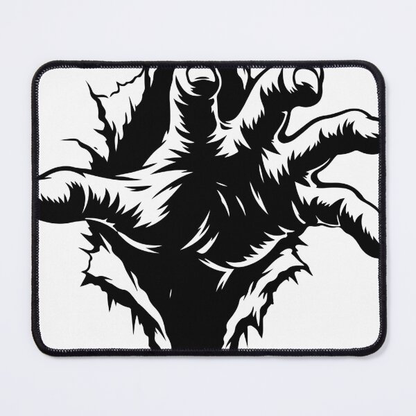 Item preview, A dramatic black-and-white illustration of a monstrous hand clawing through torn paper, reaching outward in a horror style. Bold linework conveys tension, surprise designed and sold by Dejbar.