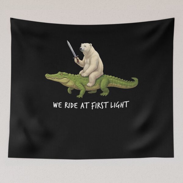 Item preview, We Ride at First Light Funny Polar Bear Crocodile Animal Lover designed and sold by TerryConnells.