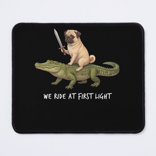Item preview, We Ride at First Light Funny Pug Crocodile Dog Lover designed and sold by TerryConnells.