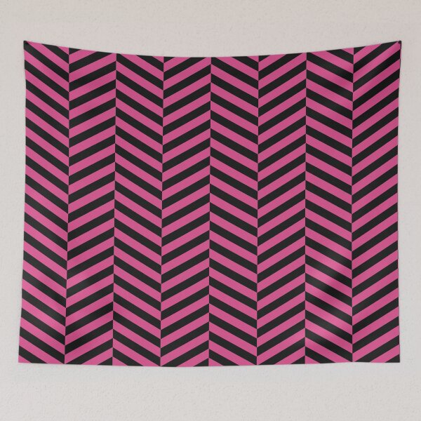 Item preview, Black And Hot Pink Herringbone Pattern designed and sold by pattern-archive.
