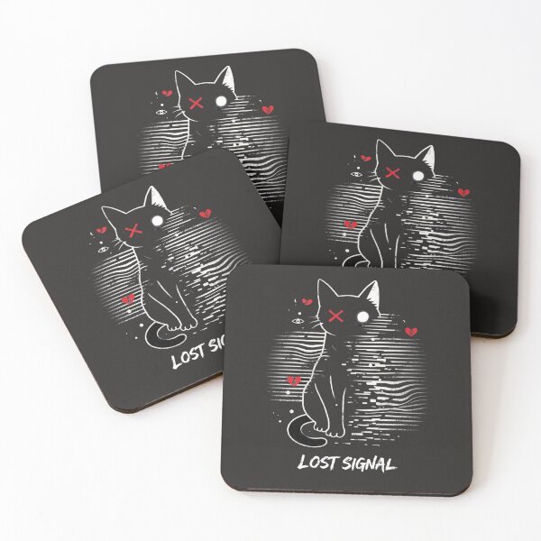 Item preview, Lost Signal Cat Glitch Aesthetic Streetwear Graphic T-Shirts designed and sold by KDesignCrafts.