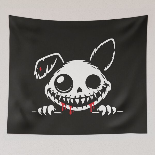 Item preview, Peekaboo Nightmare Creepy Cute Monster Skull Bunny Horror Design designed and sold by Weasel Graphix.
