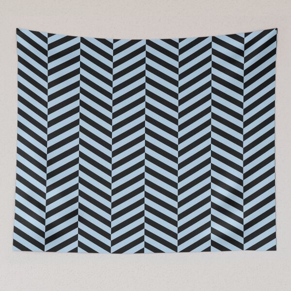 Item preview, Black And Ice Blue Herringbone Pattern designed and sold by pattern-archive.