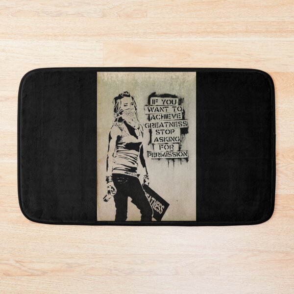 Item preview, Banksy If You Want to Achieve Greatness Stop Asking for Permission Pop Art  designed and sold by SharpWallArts.