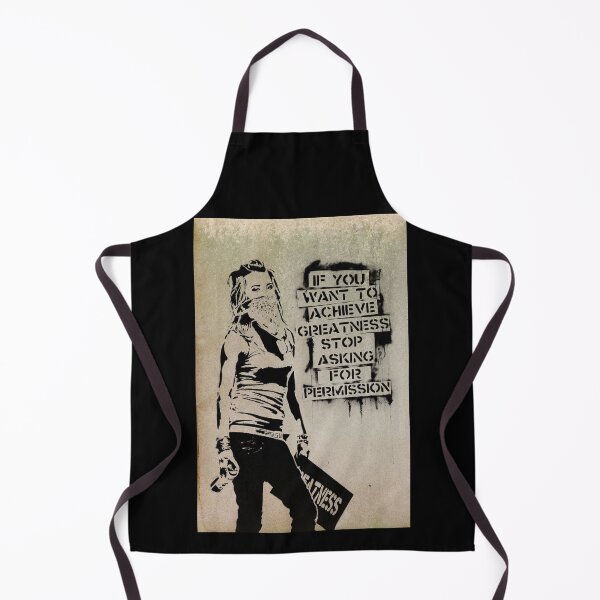 Item preview, Banksy If You Want to Achieve Greatness Stop Asking for Permission Pop Art  designed and sold by SharpWallArts.