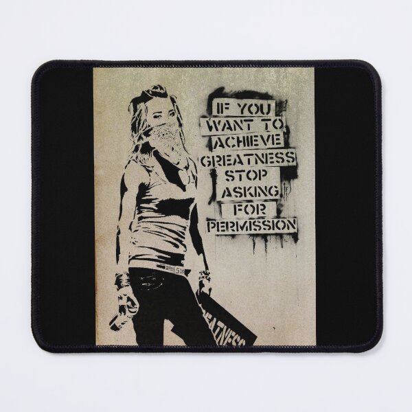Item preview, Banksy If You Want to Achieve Greatness Stop Asking for Permission Pop Art  designed and sold by SharpWallArts.