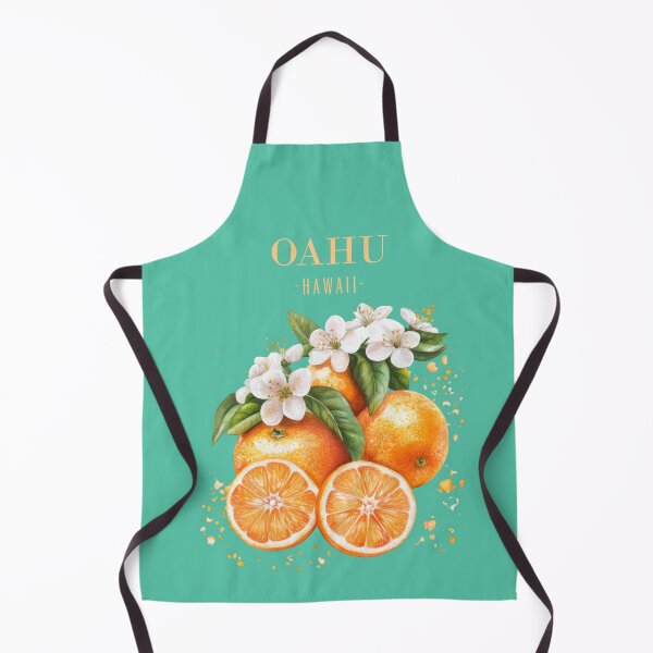 Item preview, Retro Oahu Hawaii Poster Art With Oranges designed and sold by JonnaHurmerinta.