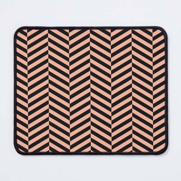 Item preview, Black And Peach Herringbone Pattern designed and sold by pattern-archive.