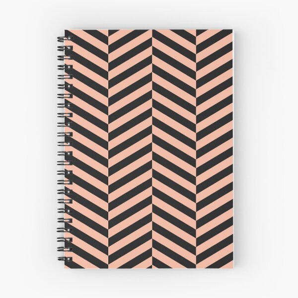 Item preview, Black And Peach Herringbone Pattern designed and sold by pattern-archive.