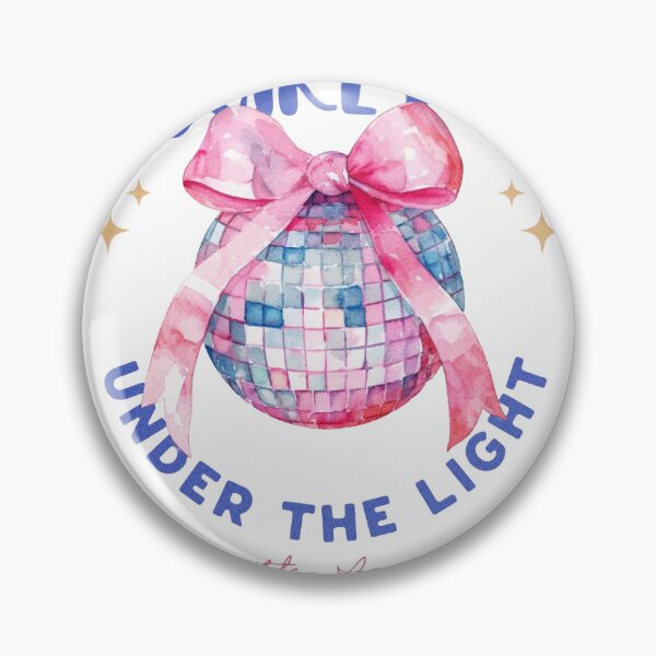 Item preview, Coquette Aesthetic Disco Ball Bow Sticker - Twirl Me Under The Light Pink Watercolor Decal designed and sold by nikita021.
