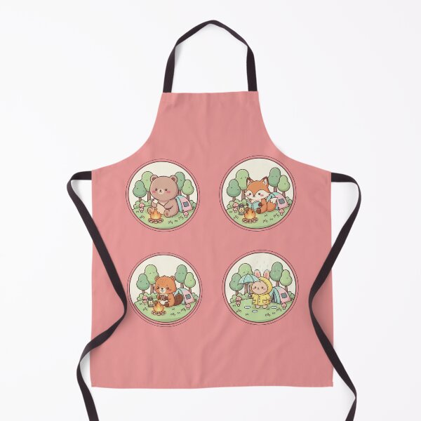 Item preview, Cute Cozy Camp Animals Set Bunny Fox Bear Beaver Forest Aesthetic Illustration designed and sold by LavinyArt.