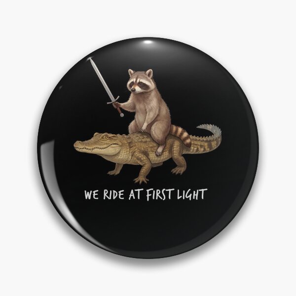Item preview, We Ride at First Light Funny Raccoon Crocodile Animal Lover designed and sold by TerryConnells.