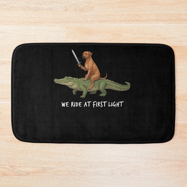 Item preview, We Ride at First Light Funny Rhodesian Ridgeback Crocodile Dog Lover designed and sold by TerryConnells.