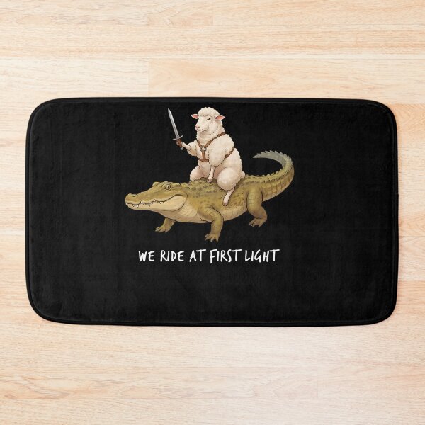 Item preview, We Ride at First Light Funny Sheep Crocodile Animal Lover designed and sold by TerryConnells.