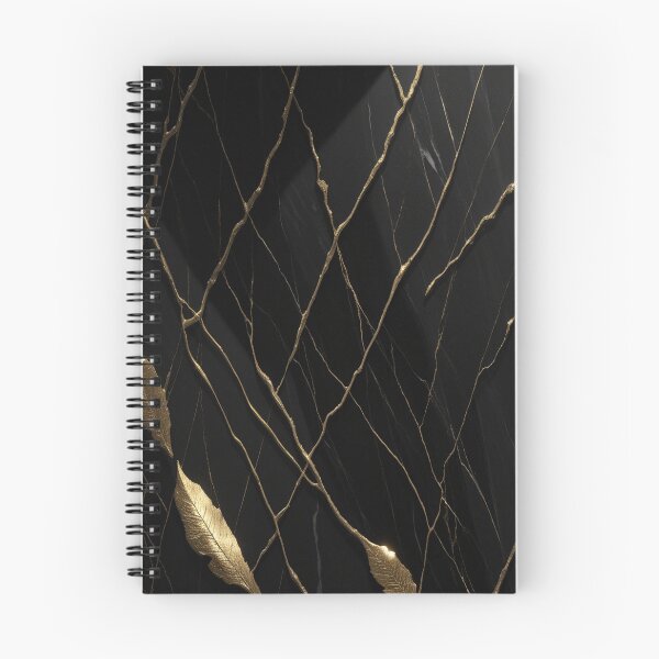 Item preview, Dark Marble With Gold Veins - Luxury Texture designed and sold by DarkForgePrints.