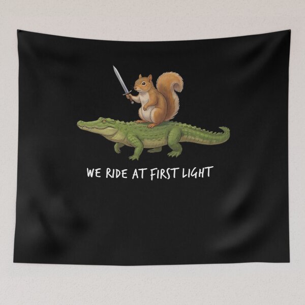 Item preview, We Ride at First Light Funny Squirrel Crocodile Animal Lover designed and sold by TerryConnells.