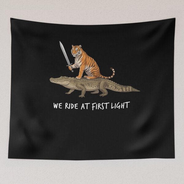 Item preview, We Ride at First Light Funny Tiger Crocodile Animal Lover designed and sold by TerryConnells.