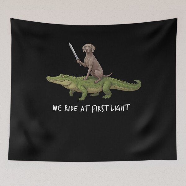 Item preview, We Ride at First Light Funny Weimaraner Crocodile Dog Lover designed and sold by TerryConnells.