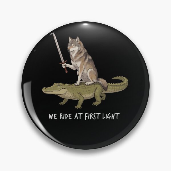 Item preview, We Ride at First Light Funny Wolf Crocodile Animal Lover designed and sold by TerryConnells.