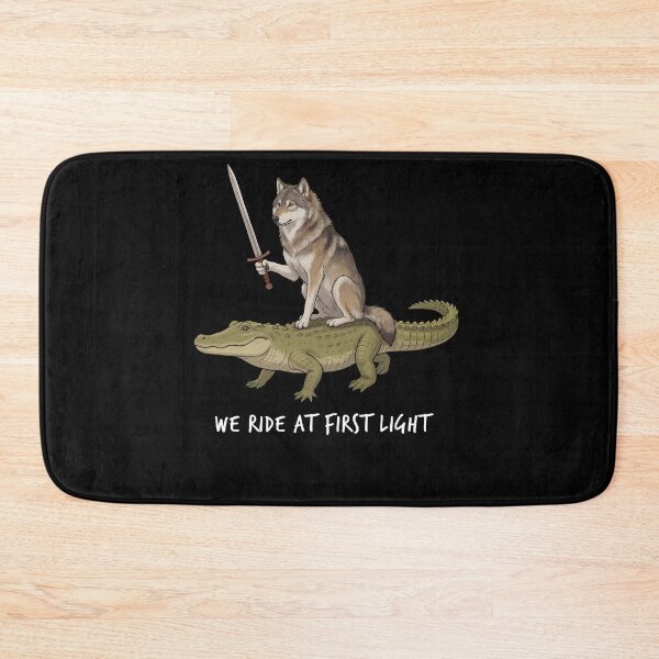 Item preview, We Ride at First Light Funny Wolf Crocodile Animal Lover designed and sold by TerryConnells.