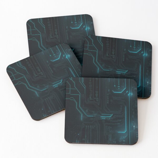 Item preview, Cyberpunk Circuit Board - Neon Tech Texture designed and sold by DarkForgePrints.