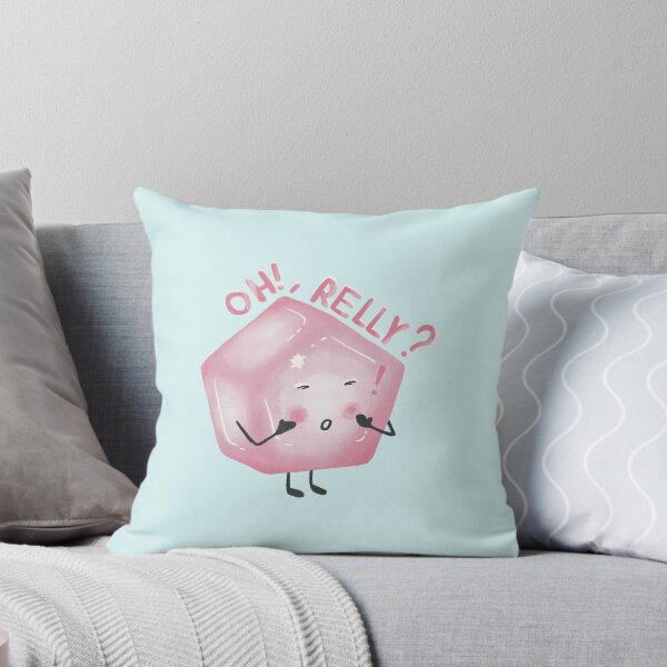 Item preview, Cute Pink Pentagon Character Saying Oh Really Funny Reaction Quote designed and sold by rainyhst.
