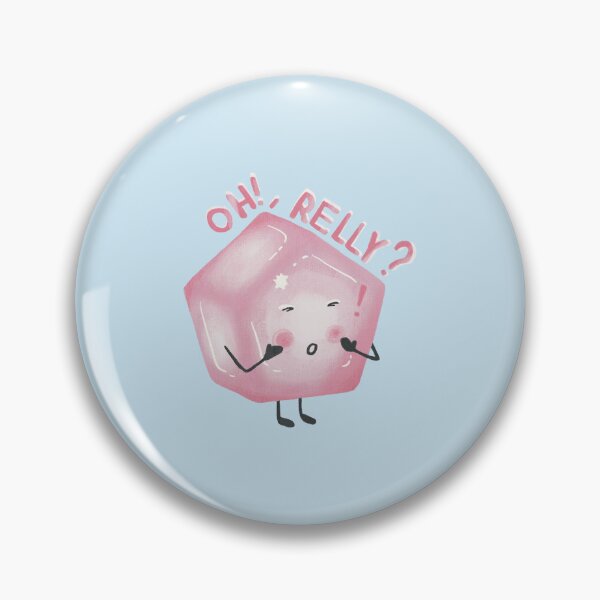 Item preview, Cute Pink Pentagon Character Saying Oh Really Funny Reaction Quote designed and sold by rainyhst.
