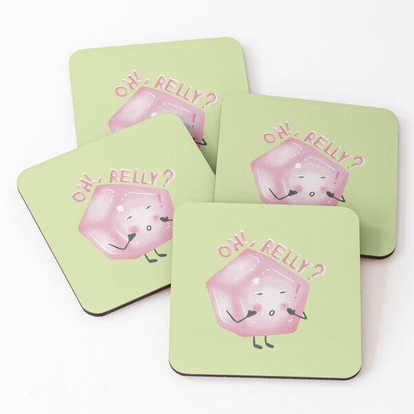 Item preview, Cute Pink Pentagon Character Saying Oh Really Funny Reaction Quote designed and sold by rainyhst.