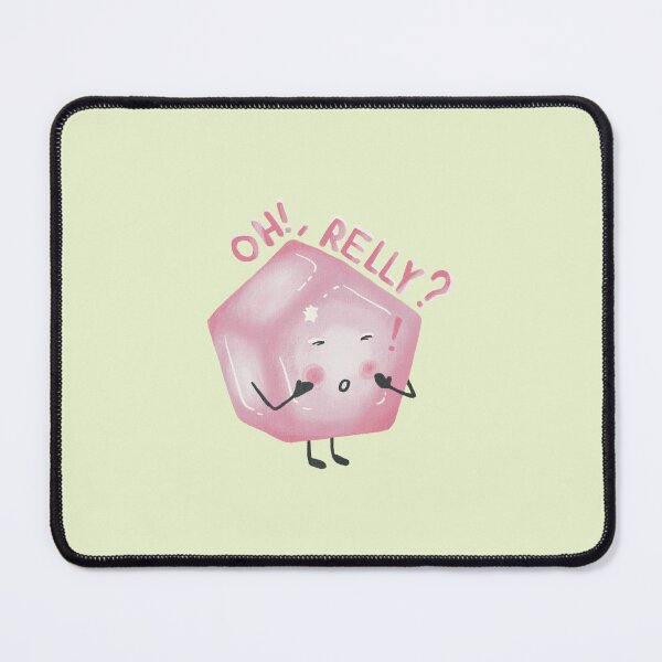 Item preview, Cute Pink Pentagon Character Saying Oh Really Funny Reaction Quote designed and sold by rainyhst.