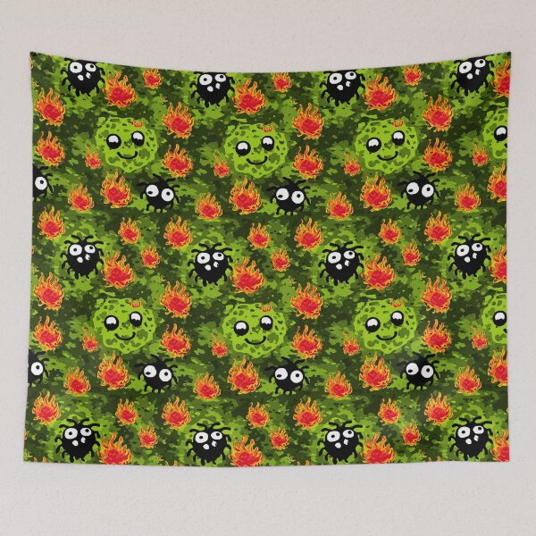 Item preview, Cartoon Explosions and Bombs Green Pattern designed and sold by Piotrek0001.