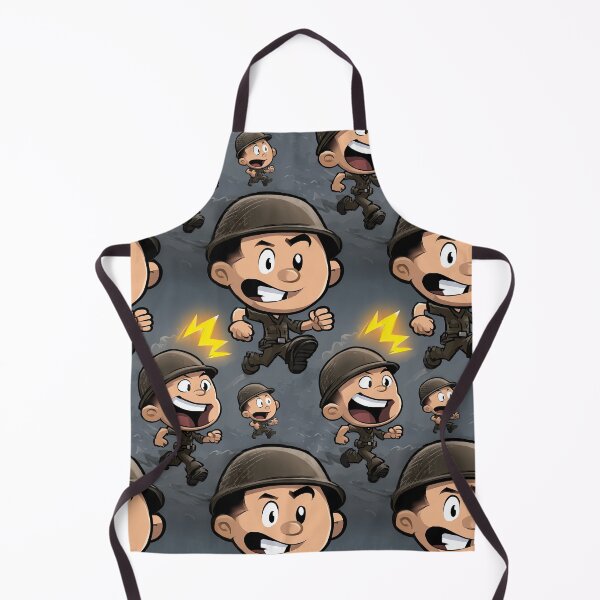 Item preview, Action Cartoon Soldiers Running Dark Pattern designed and sold by Piotrek0001.
