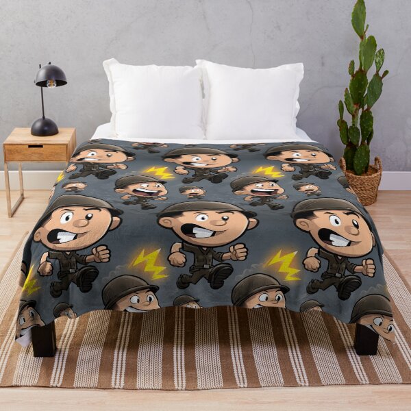 Item preview, Action Cartoon Soldiers Running Dark Pattern designed and sold by Piotrek0001.