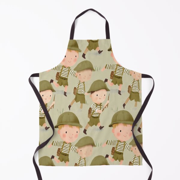 Item preview, Watercolor Style Little Boy Soldiers Pattern designed and sold by Piotrek0001.