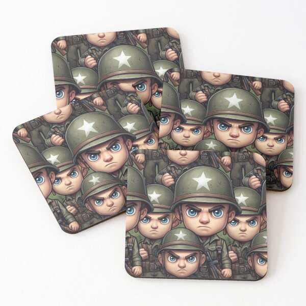 Item preview, Gritty Realistic Soldier Faces Dark Pattern designed and sold by Piotrek0001.