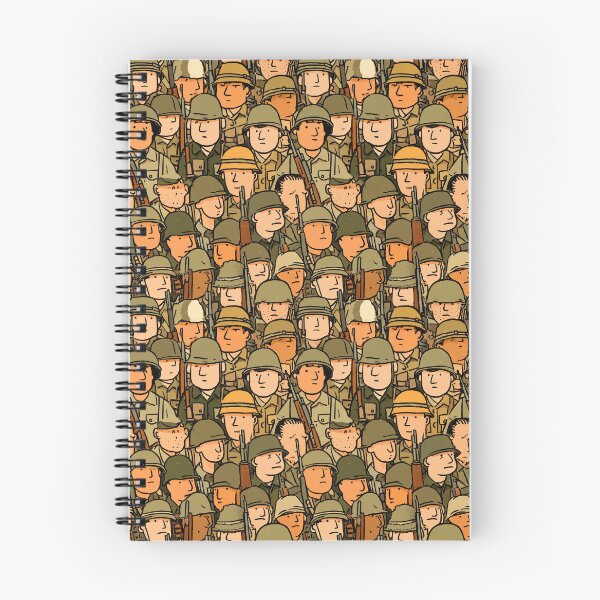 Item preview, Vintage Comic Style Soldier Faces Pattern designed and sold by Piotrek0001.