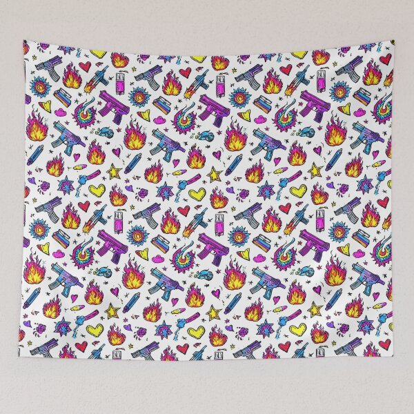 Item preview, Colorful Pop Art Rifles and Bullets Pattern designed and sold by Piotrek0001.