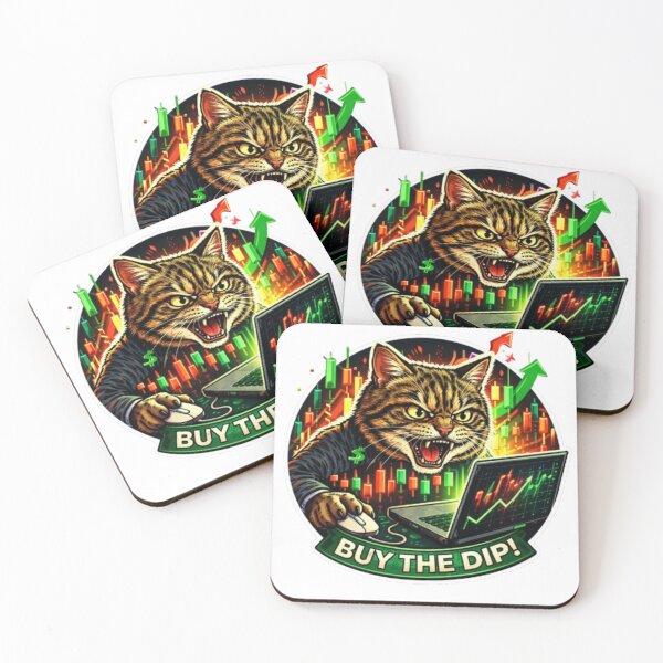Item preview, Buy the Dip cat - Funy Trading Crypto Investor Streetwear T-shirt designed and sold by Busdriverstore.