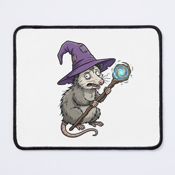Item preview, Confused Opossum Wizard Holding Magical Staff designed and sold by Kvarny.