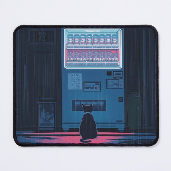 Item preview, Midnight Selection - Tokyo Cat Vending Machine Ukiyo-e Art designed and sold by Vandy Fullam.
