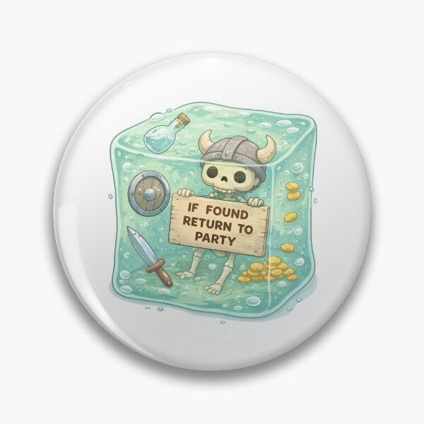 Artikelvorschau, Wenn gefunden, kehre zum Party-Skeleton-Gelatinous-Cube-Rollenspiel zurück entworfen und verkauft von Fenay Designs.