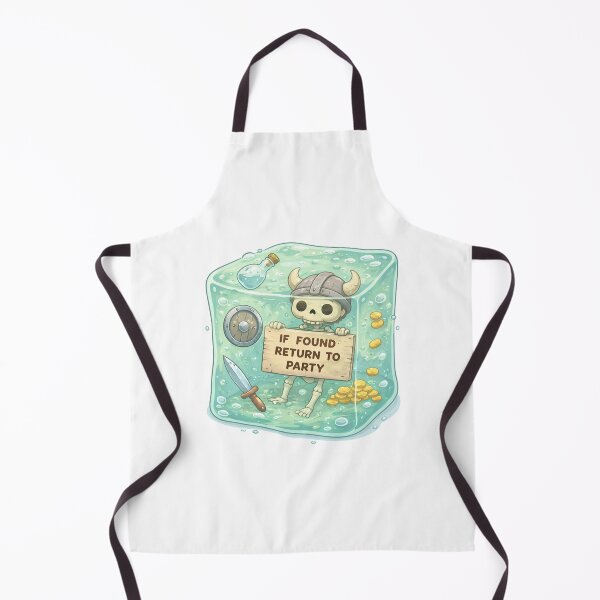 Item preview, If Found Return To Party Skeleton Gelatinous Cube RPG designed and sold by Fenay Designs.