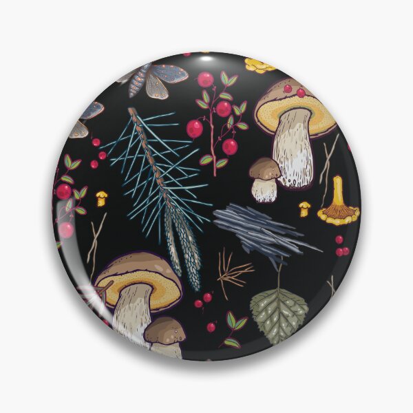 Item preview, Chanterelle & Boletus Mushroom Pattern designed and sold by smalldrawing.