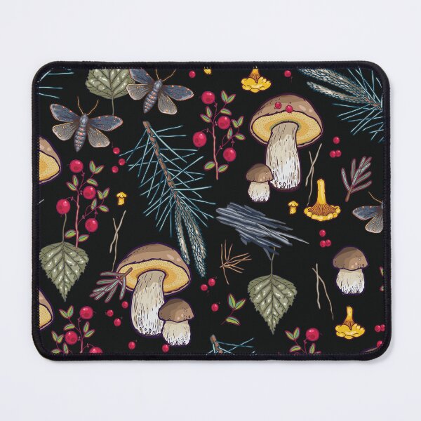 Item preview, Chanterelle & Boletus Mushroom Pattern designed and sold by smalldrawing.