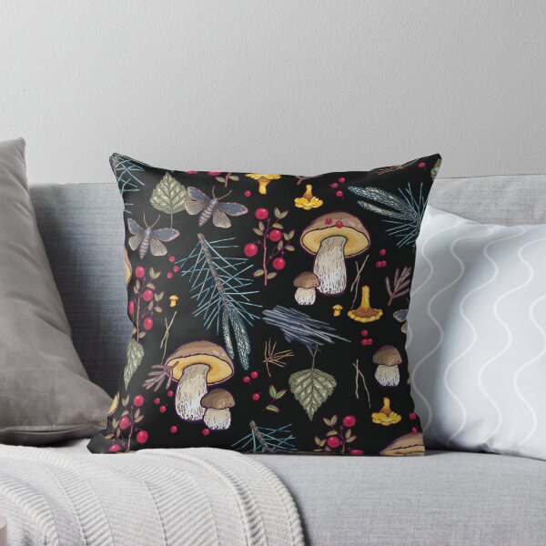 Item preview, Chanterelle & Boletus Mushroom Pattern designed and sold by smalldrawing.