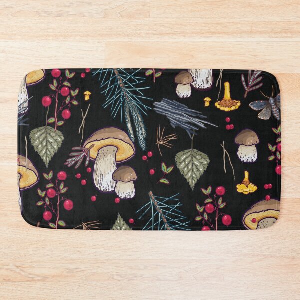 Item preview, Chanterelle & Boletus Mushroom Pattern designed and sold by smalldrawing.