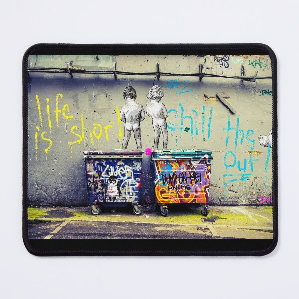 Item preview, Banksy Peeing Boys Life Is Short Chill The Duck Out Pop Art  designed and sold by SharpWallArts.